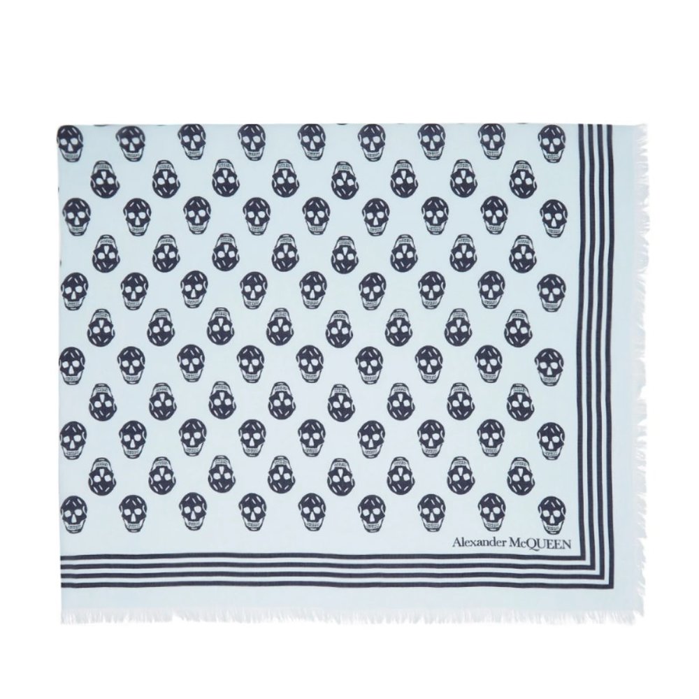 Alexander McQueen Light Blue Biker Scarf - NWT
